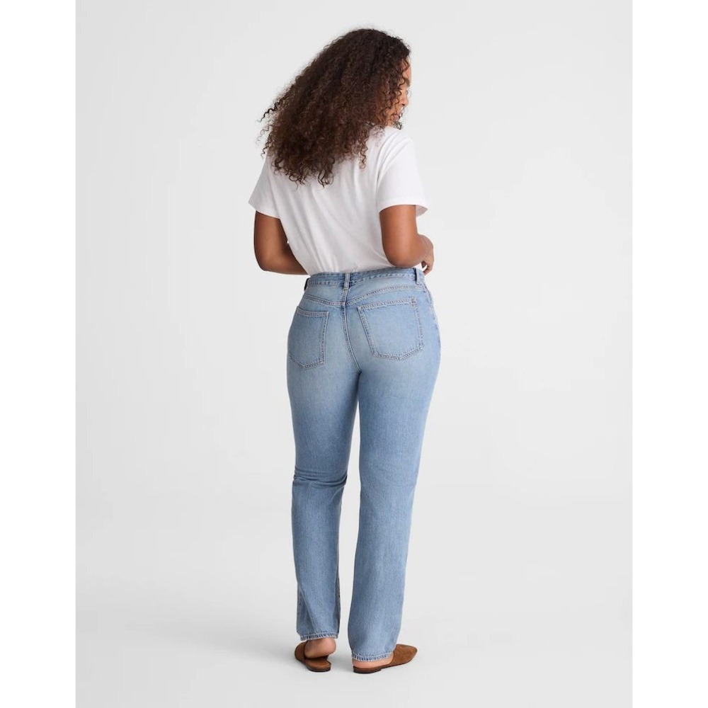 Madewell Curvy Dean Easy Straight Jeans Women 32 Blue Denim Faded Horizon NZ115 - Picture 3 of 12